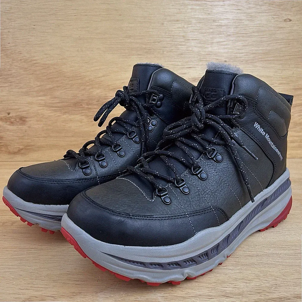 UGG + White Mountaineering 805 Black Grey Leather Winter Boots Men Size 10.5